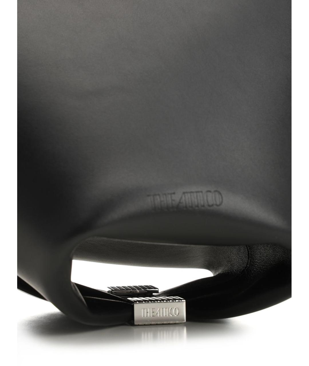 THE ATTICO Черная кожаная сумка тоут, фото 5