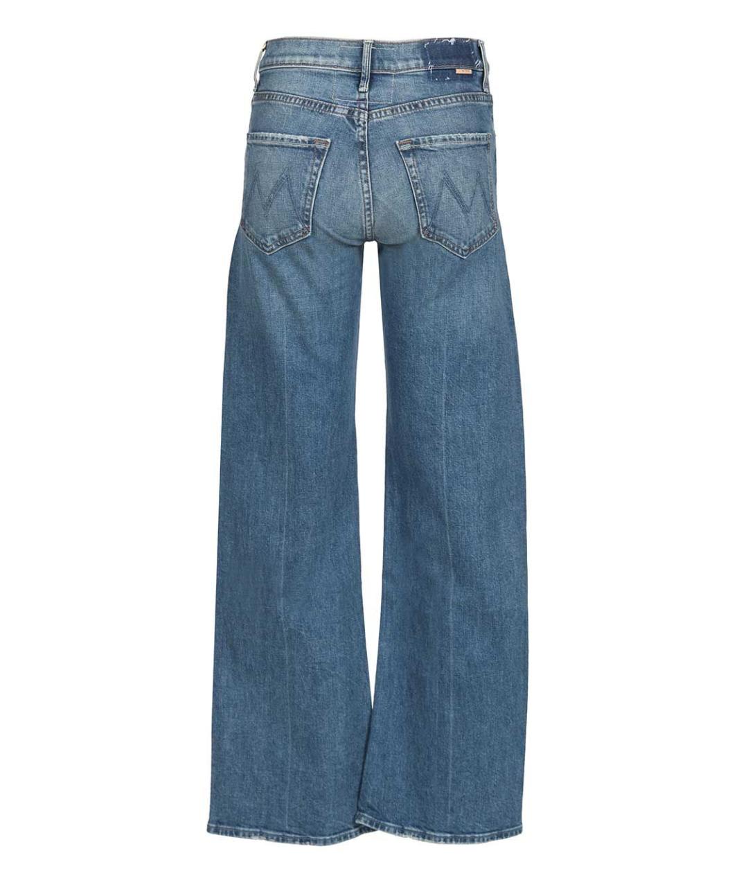 MOTHER Синие хлопко-эластановые прямые джинсы, фото 2