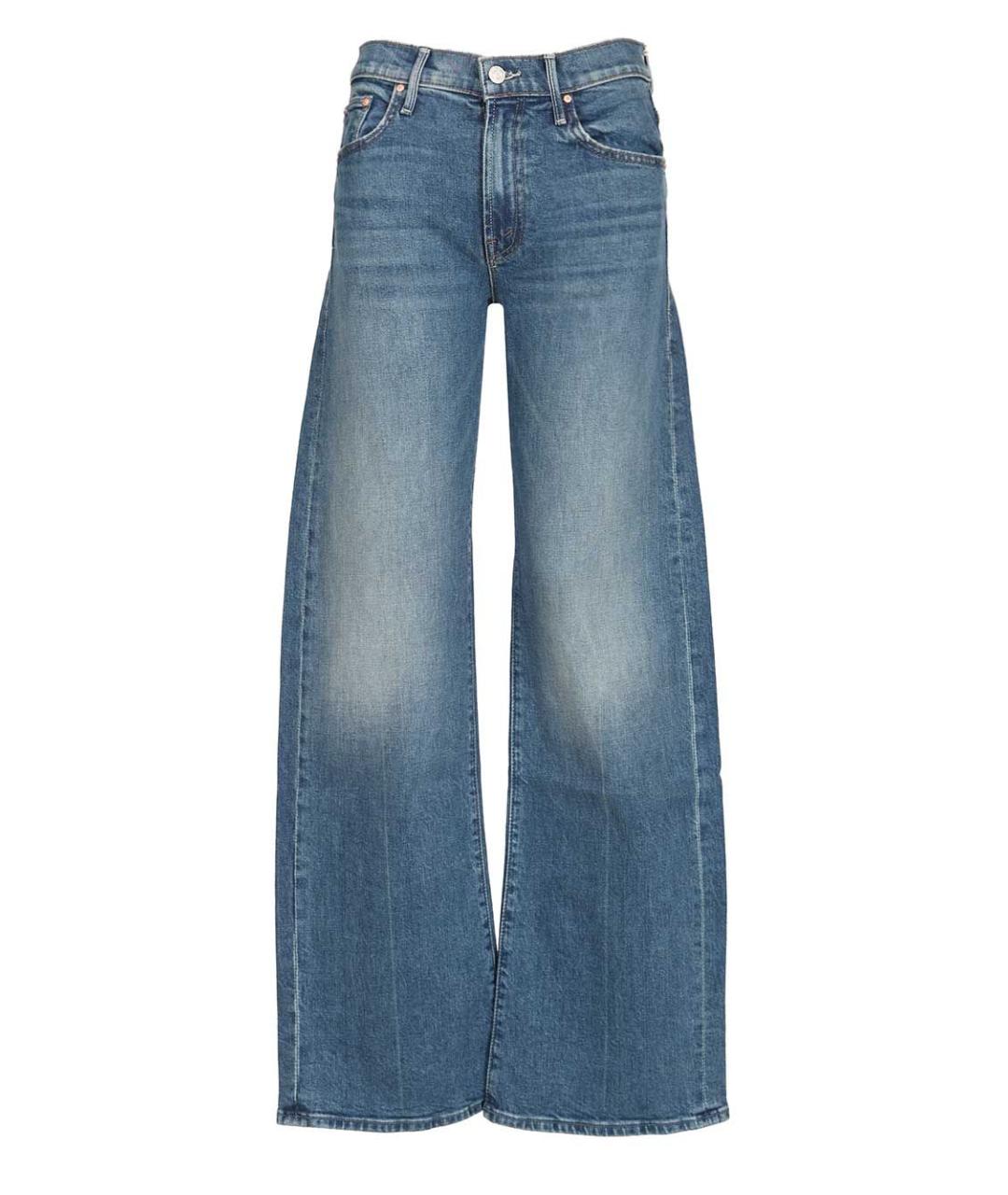 MOTHER Синие хлопко-эластановые прямые джинсы, фото 1