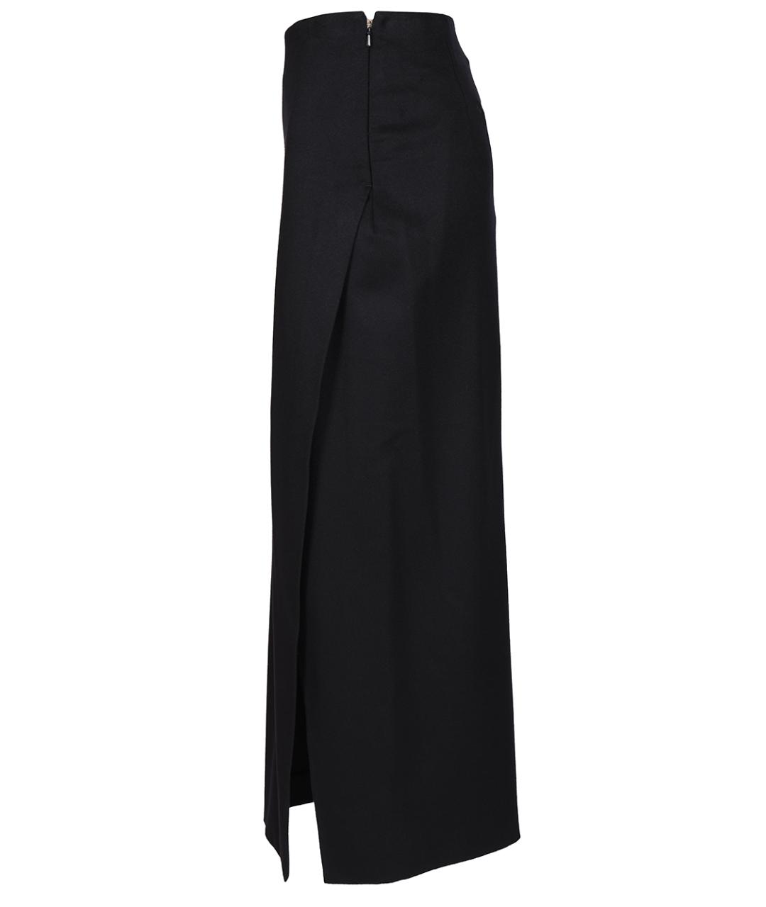 MAX MARA STUDIO Синяя шерстяная юбка миди, фото 3