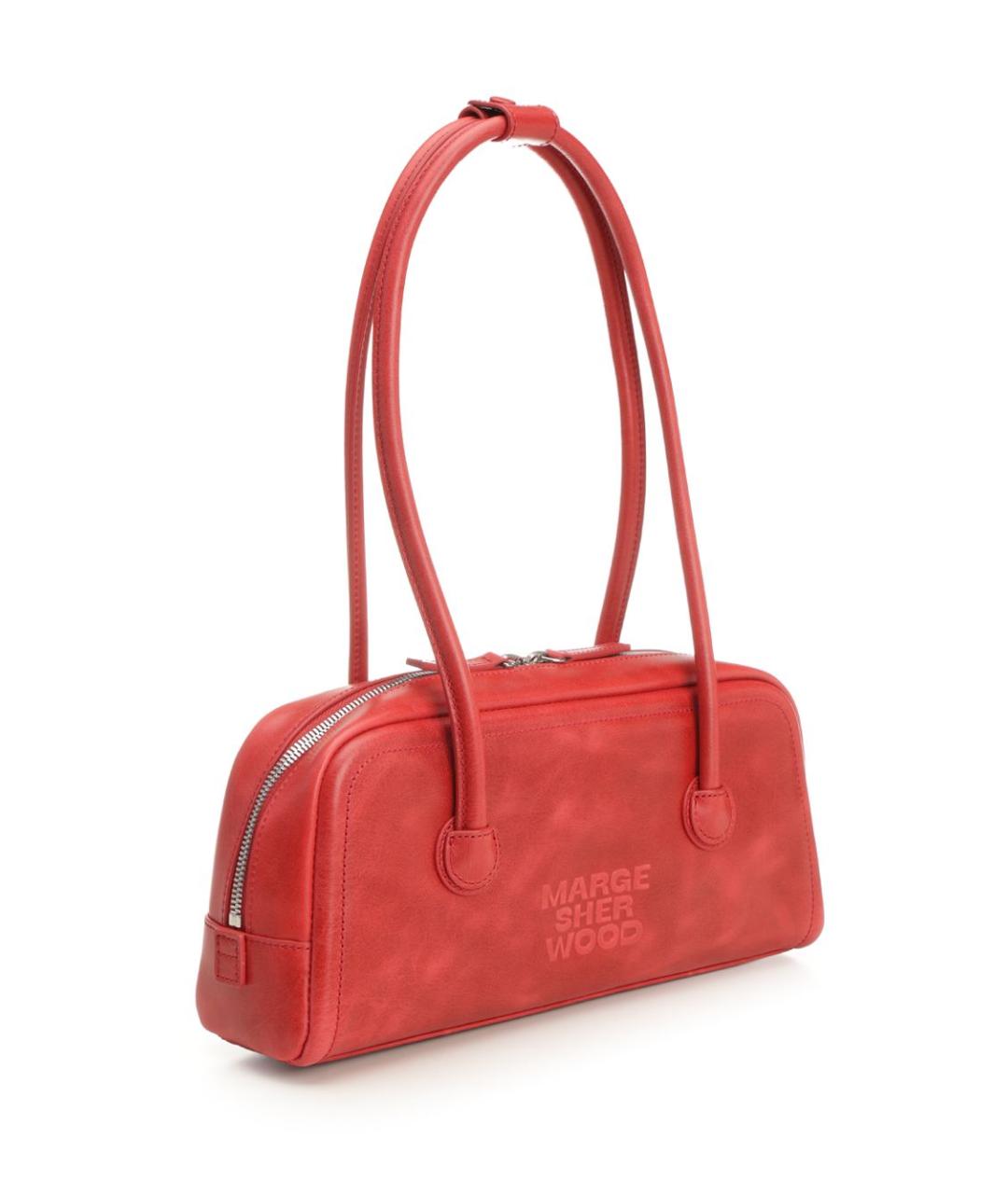 MARGESHERWOOD Красная кожаная сумка через плечо, фото 2