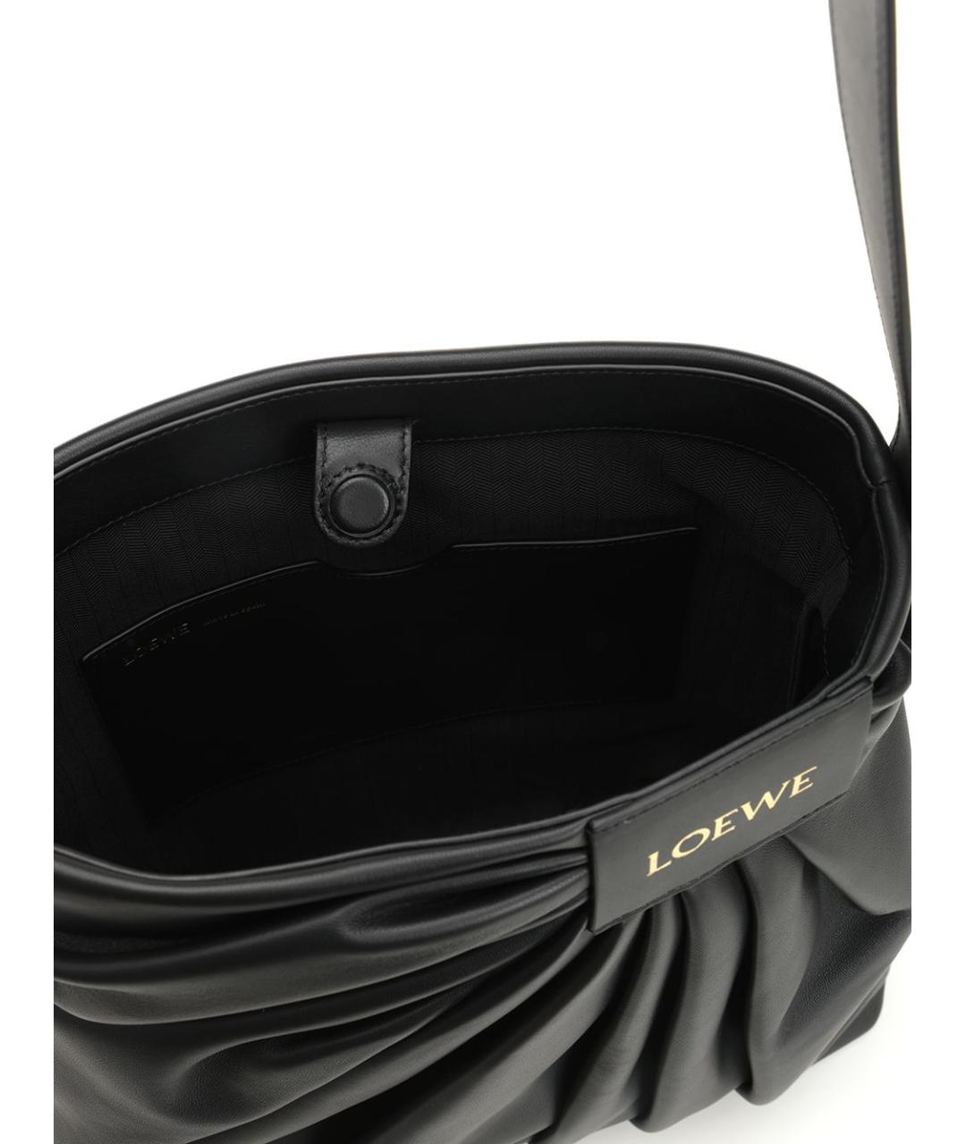 LOEWE Черная кожаная сумка через плечо, фото 4