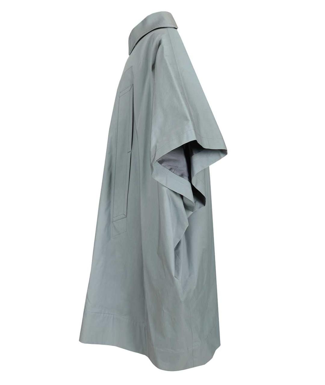 MM6 MAISON MARGIELA Голубой хлопковый тренч/плащ, фото 3