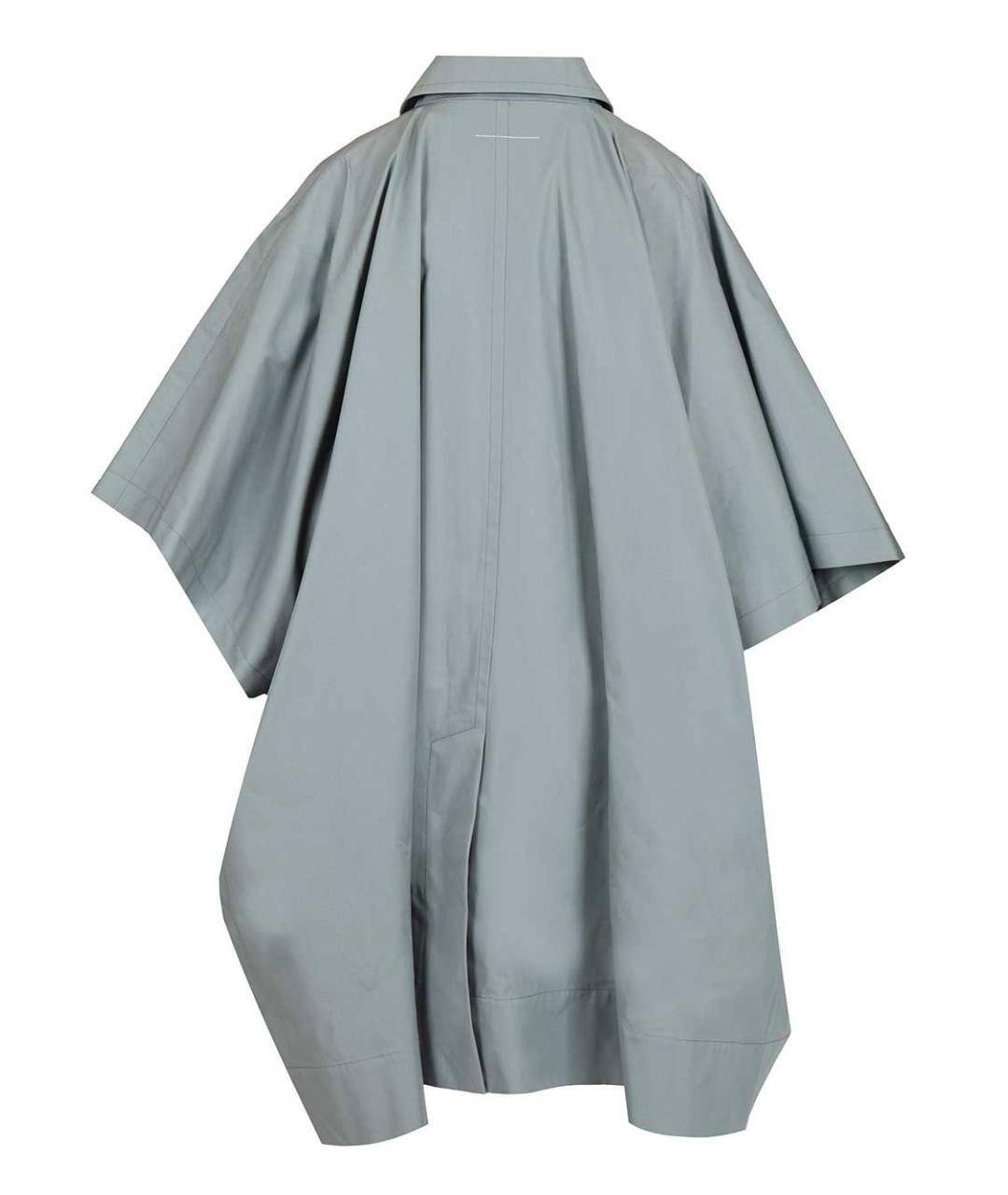 MM6 MAISON MARGIELA Голубой хлопковый тренч/плащ, фото 2