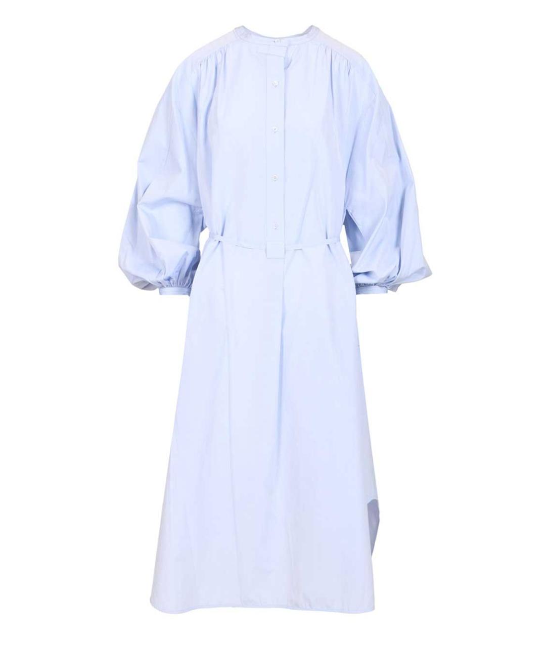LOULOU STUDIO Голубое хлопковое повседневное платье, фото 1