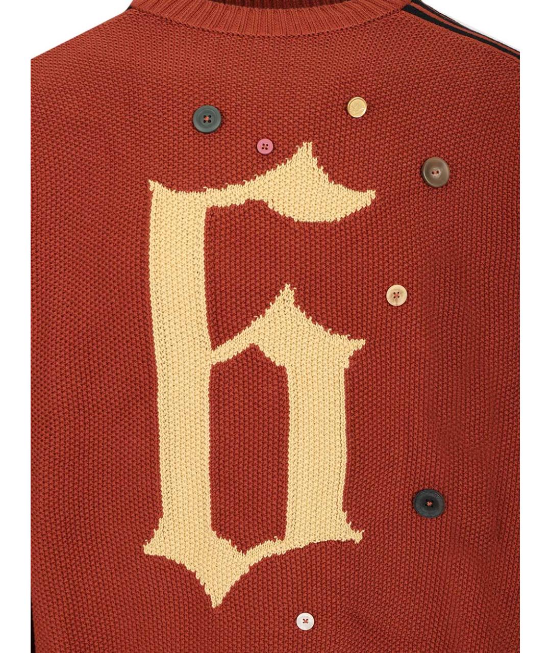 ADIDAS Красный хлопковый джемпер / свитер, фото 4