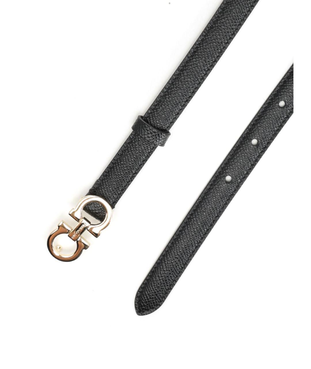 FERRAGAMO Черный кожаный ремень, фото 2