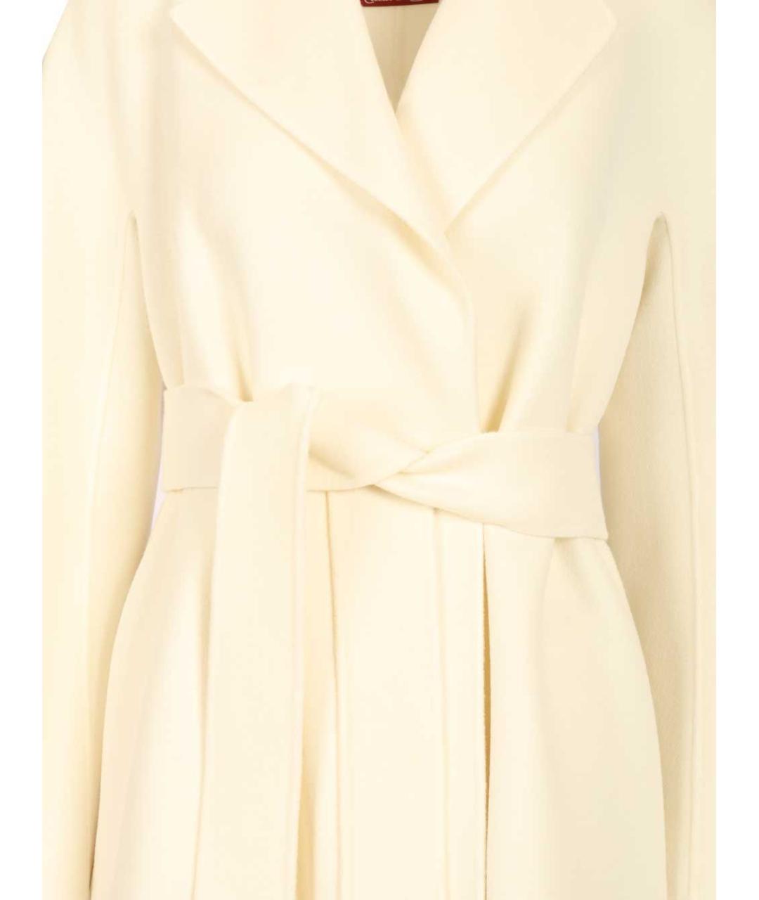 MAX MARA STUDIO Бежевое шерстяное пальто, фото 4