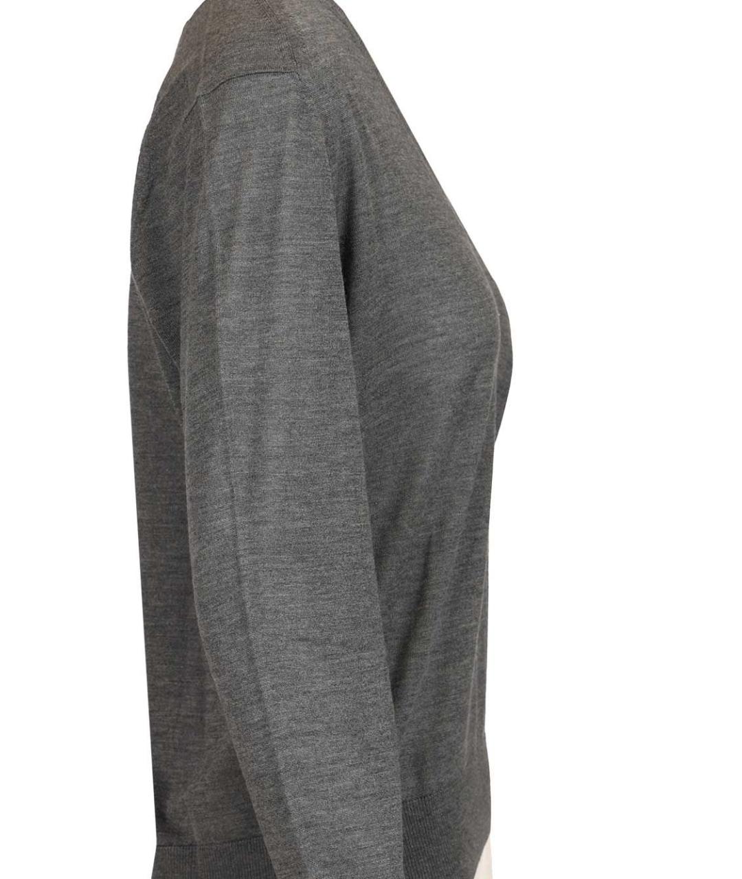 LOULOU STUDIO Серый кашемировый джемпер / свитер, фото 3