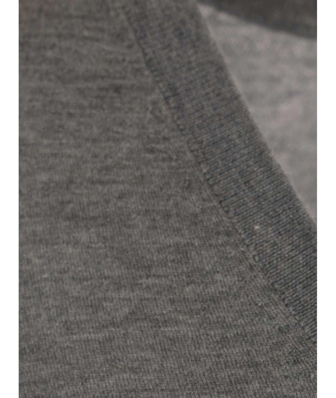 LOULOU STUDIO Серый кашемировый джемпер / свитер, фото 4
