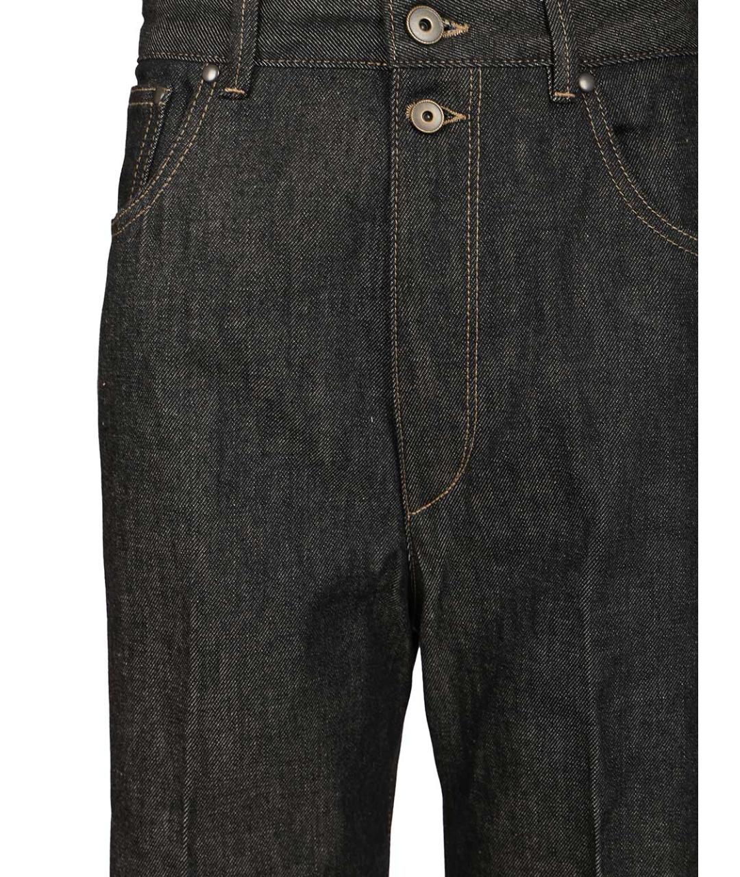 LEMAIRE Антрацитовые хлопковые прямые джинсы, фото 4