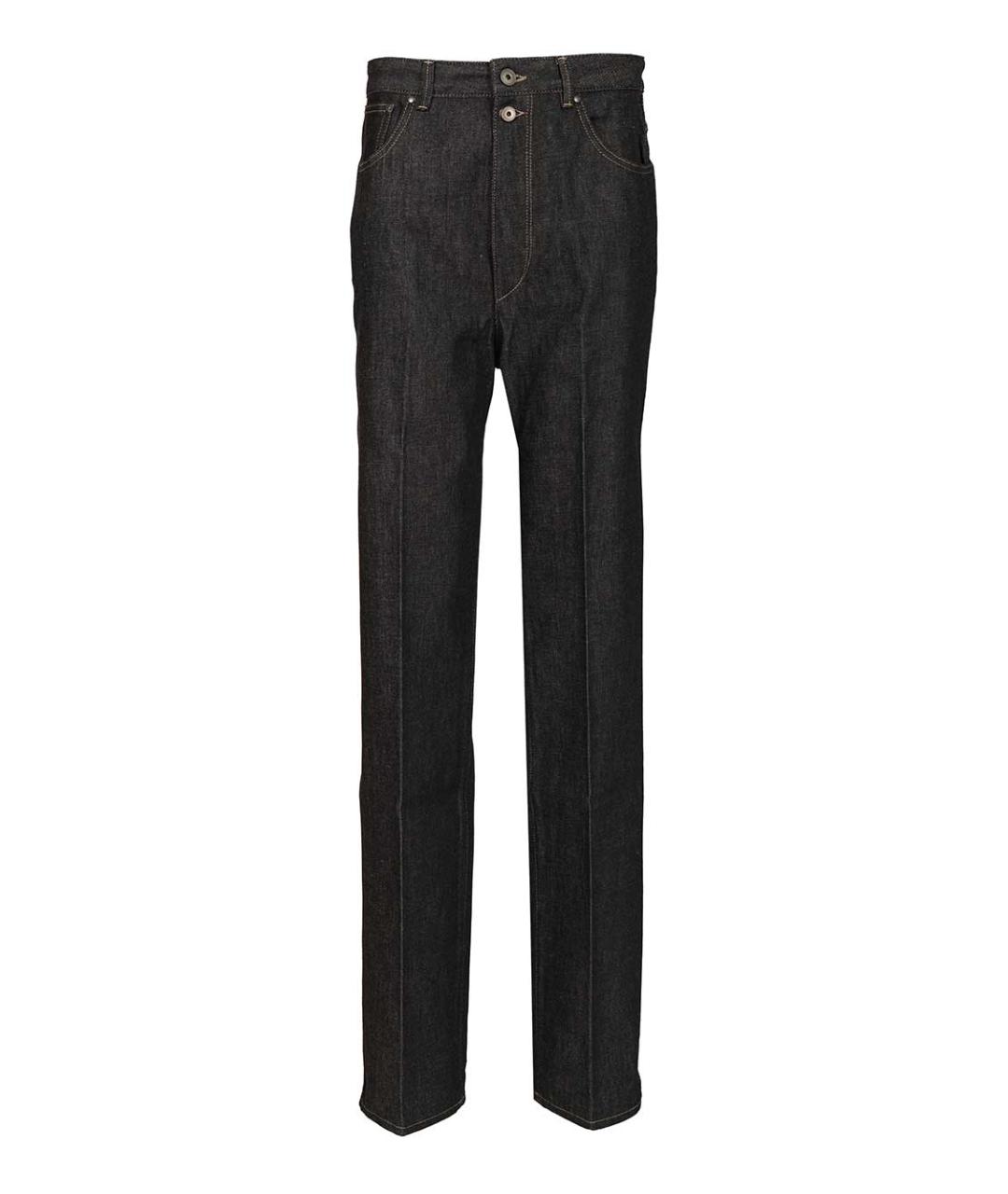 LEMAIRE Антрацитовые хлопковые прямые джинсы, фото 1