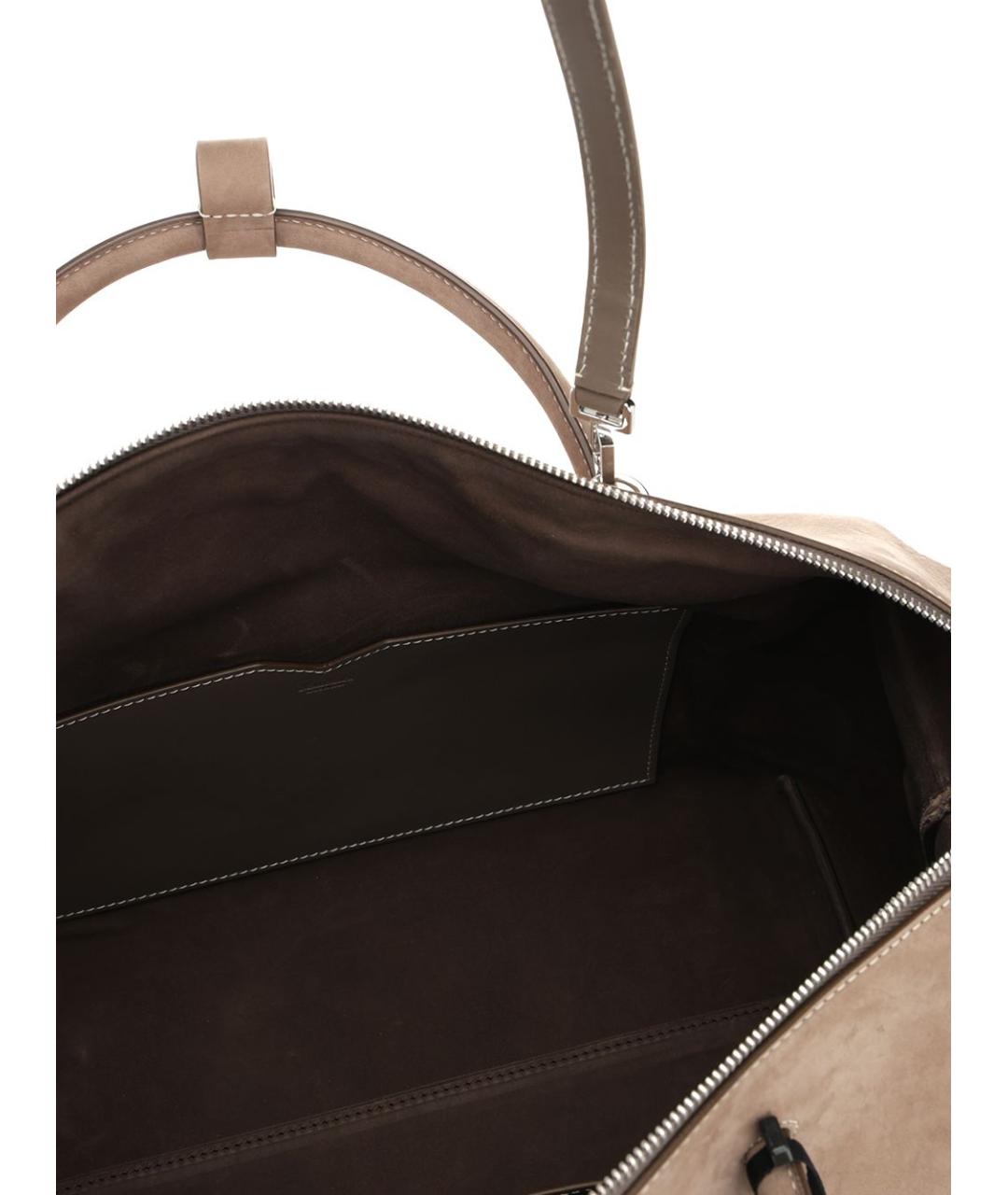 MAX MARA Бежевая замшевая сумка с короткими ручками, фото 4