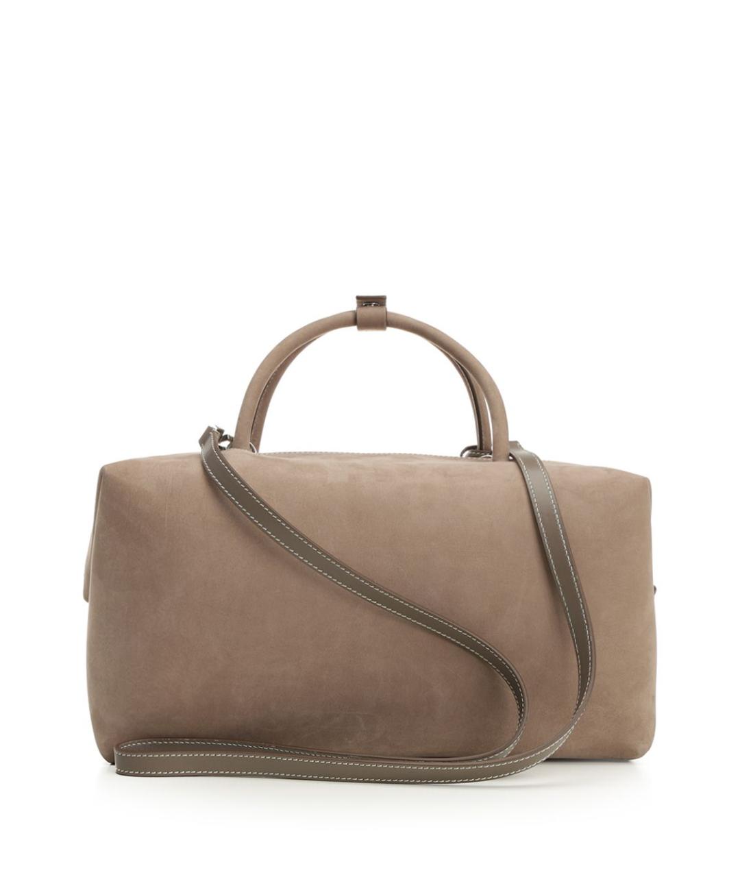 MAX MARA Бежевая замшевая сумка с короткими ручками, фото 3