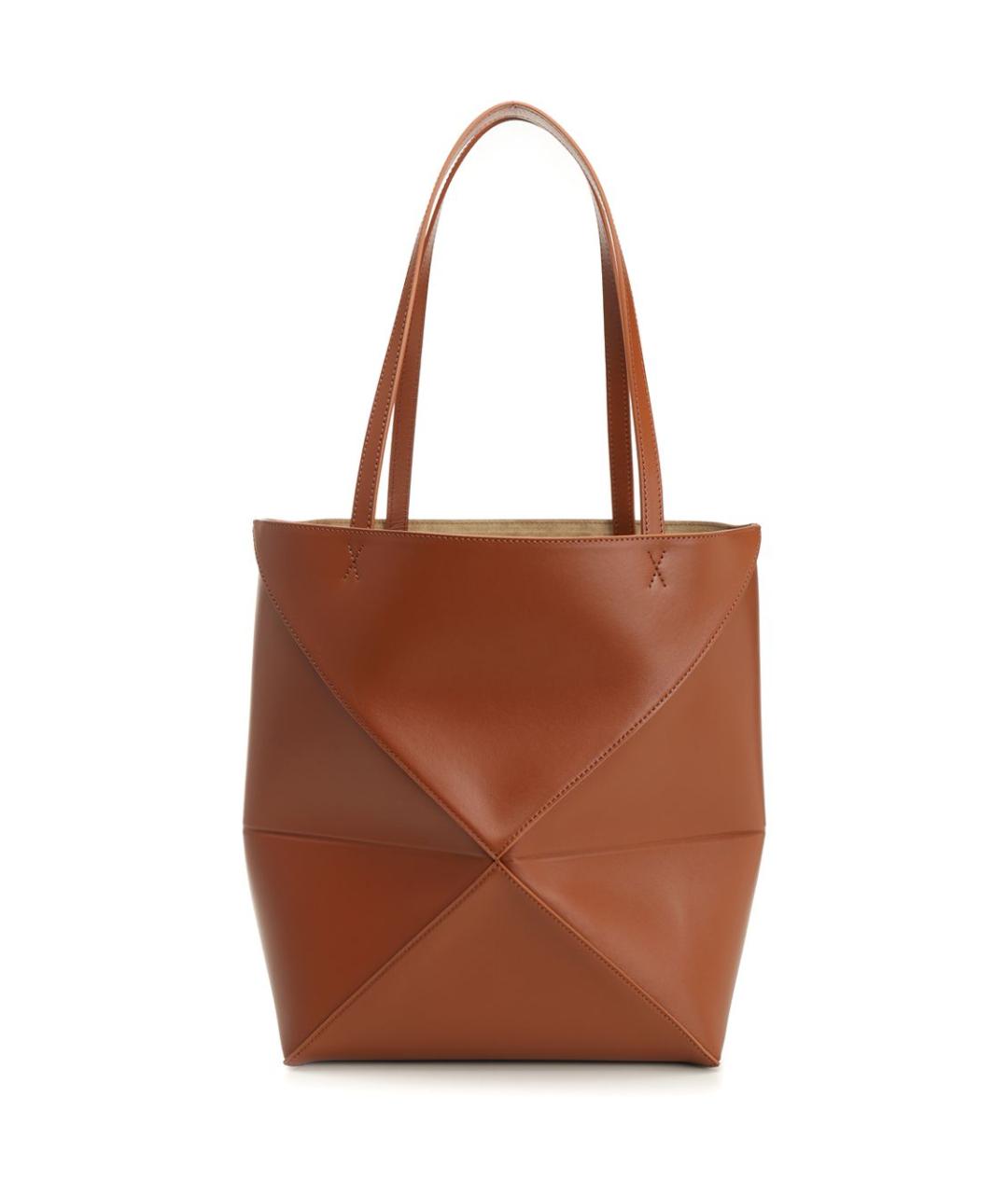 LOEWE Коричневая кожаная сумка тоут, фото 3