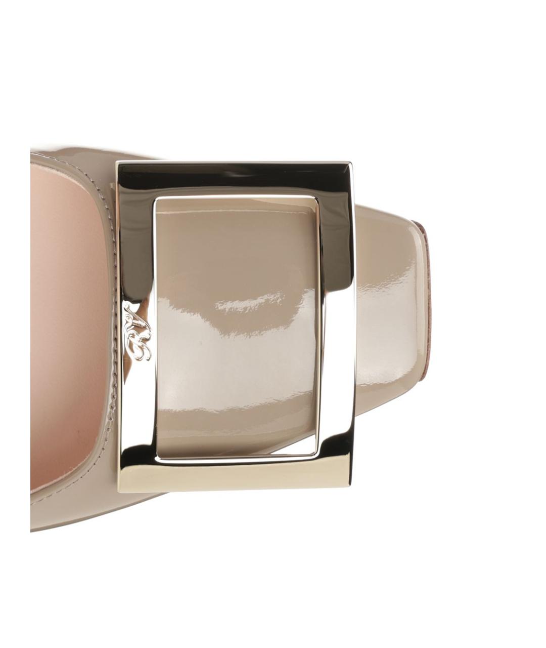 ROGER VIVIER Бежевые кожаные туфли, фото 4