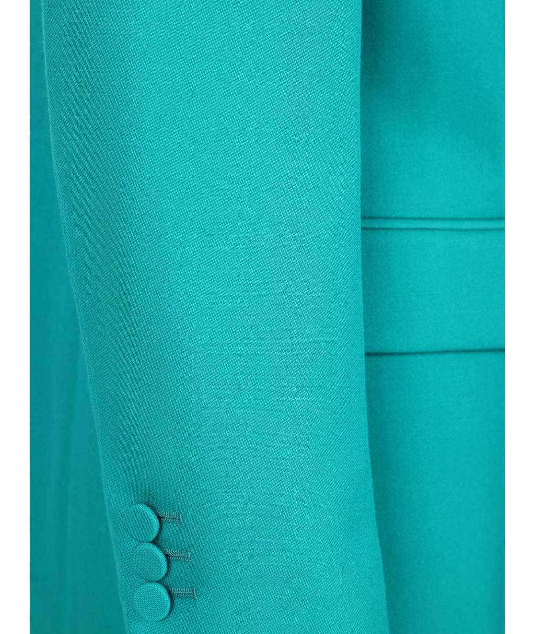 FENDI Бирюзовый шерстяной жакет/пиджак, фото 5