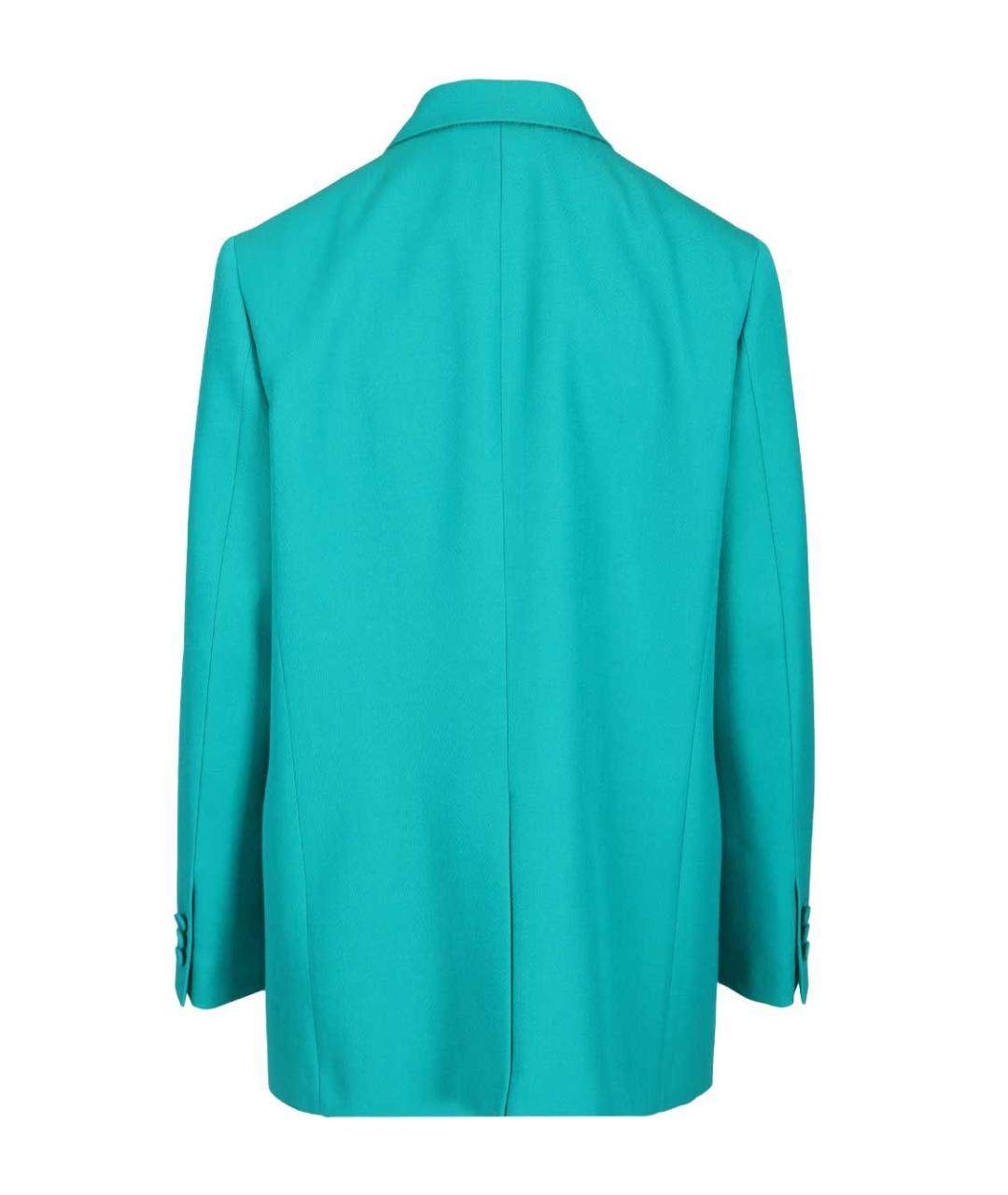 FENDI Бирюзовый шерстяной жакет/пиджак, фото 2