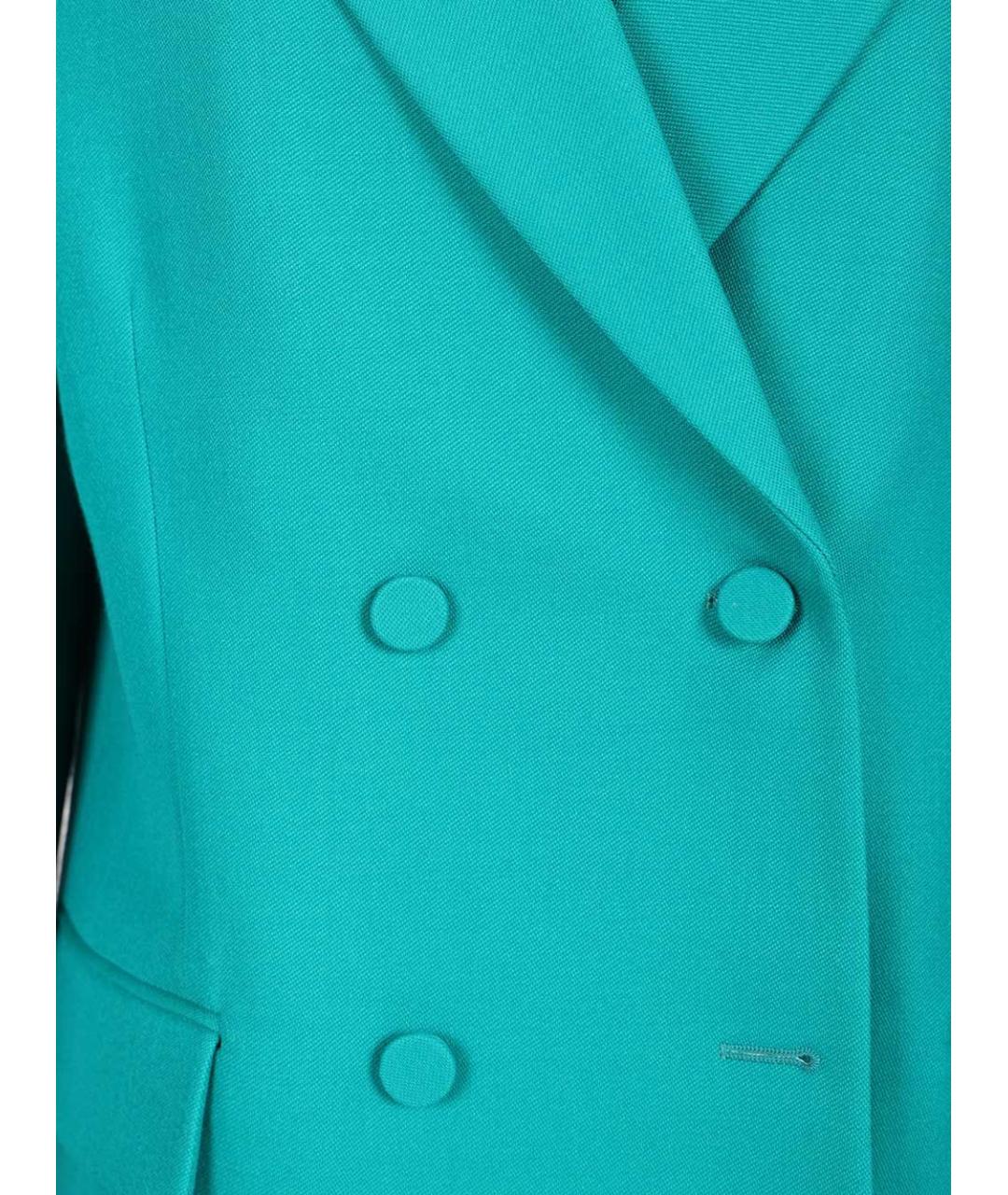 FENDI Бирюзовый шерстяной жакет/пиджак, фото 4