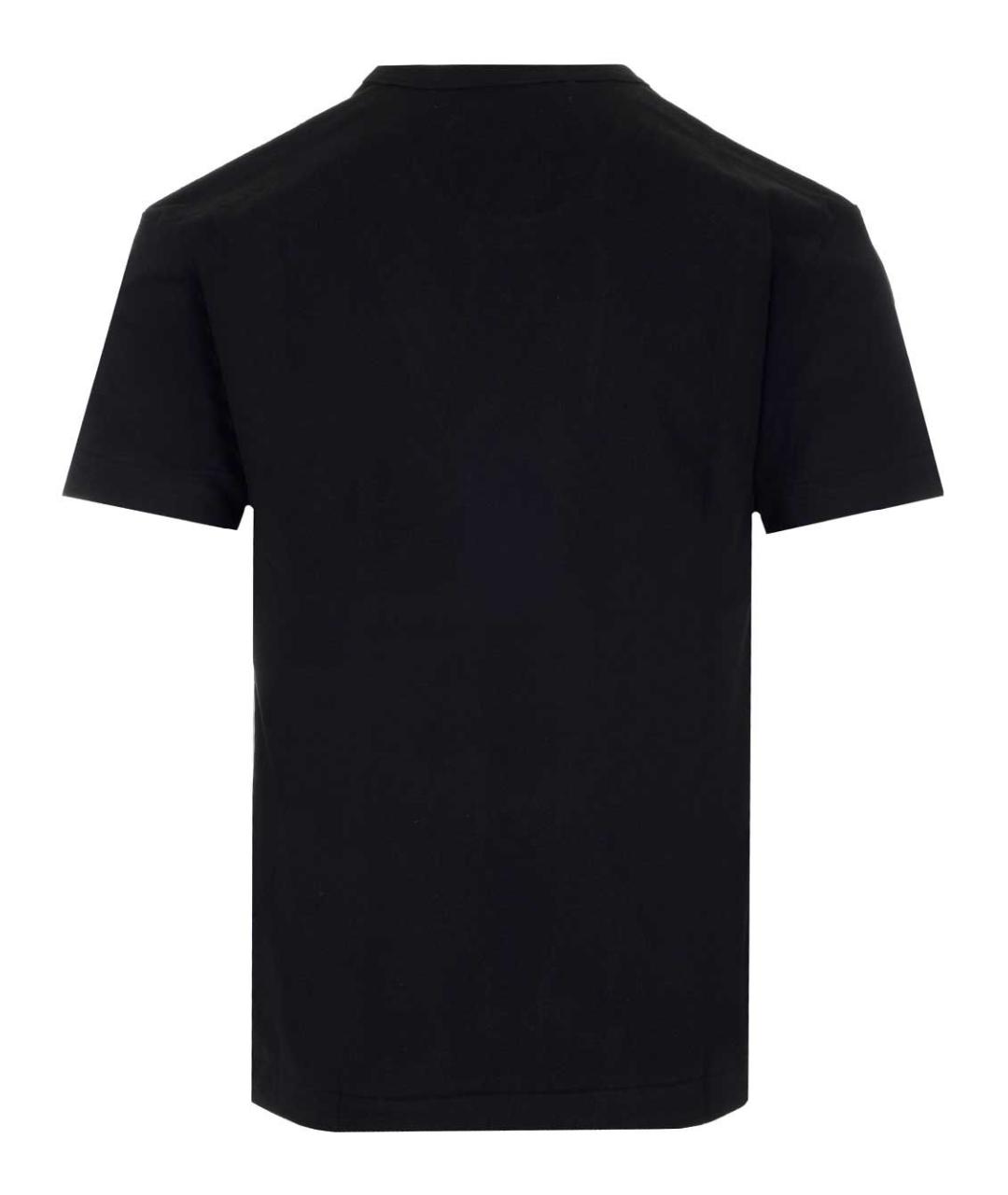 COMME DES GARÇONS PLAY Черная хлопковая футболка, фото 2