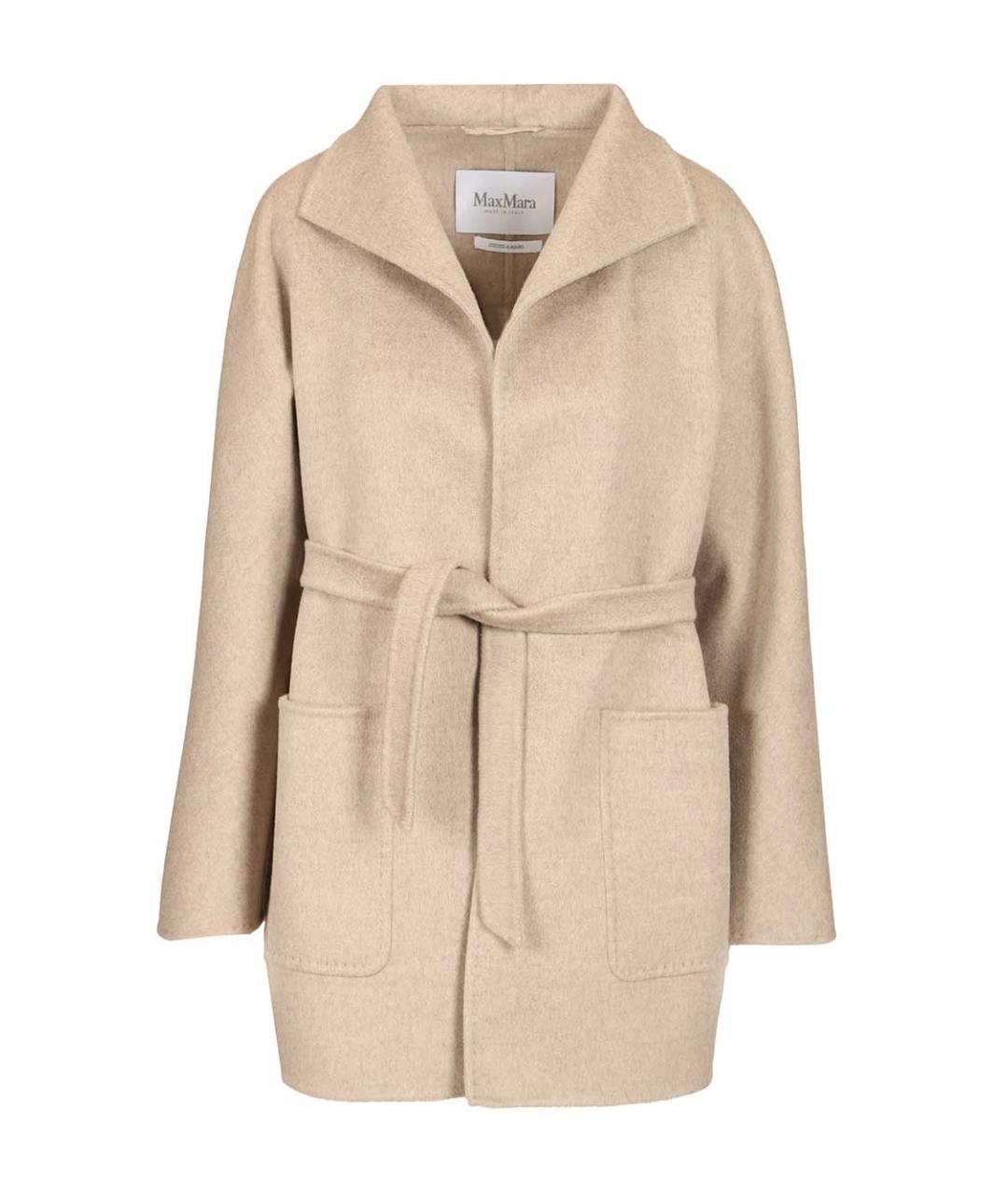 MAX MARA Бежевое кашемировое пальто, фото 1