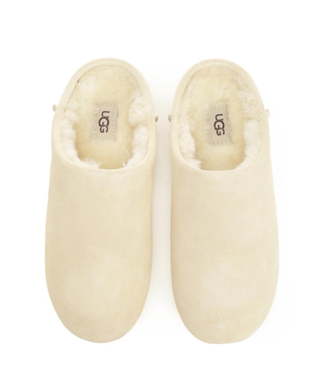 UGG AUSTRALIA Бежевые замшевые сабо, фото 5