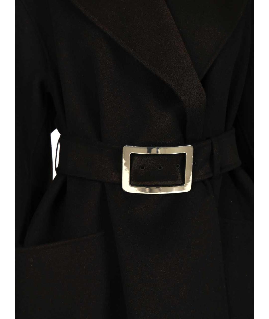 SPORTMAX Черное шерстяное пальто, фото 4