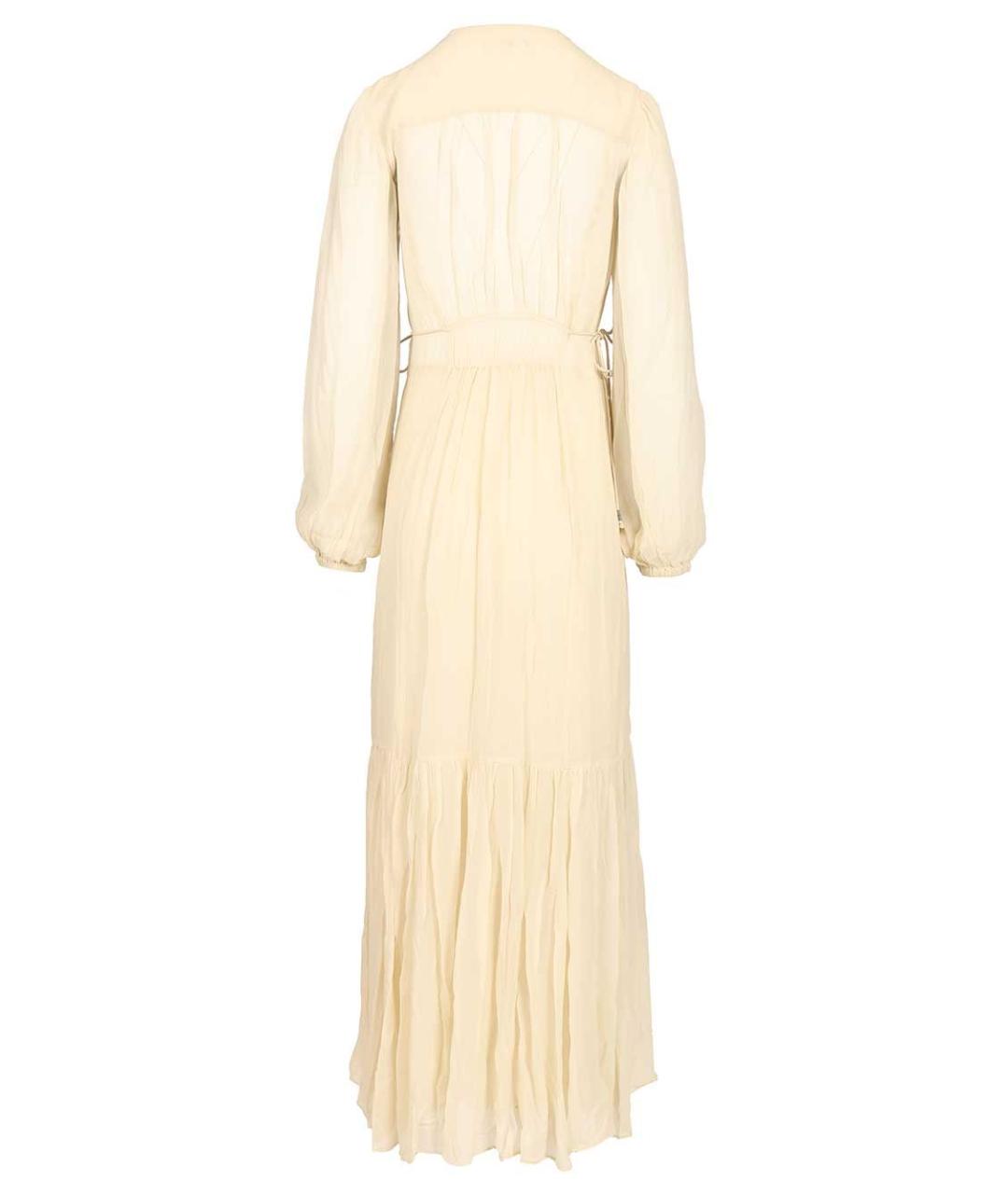 ISABEL MARANT ETOILE Бежевое вискозное повседневное платье, фото 2