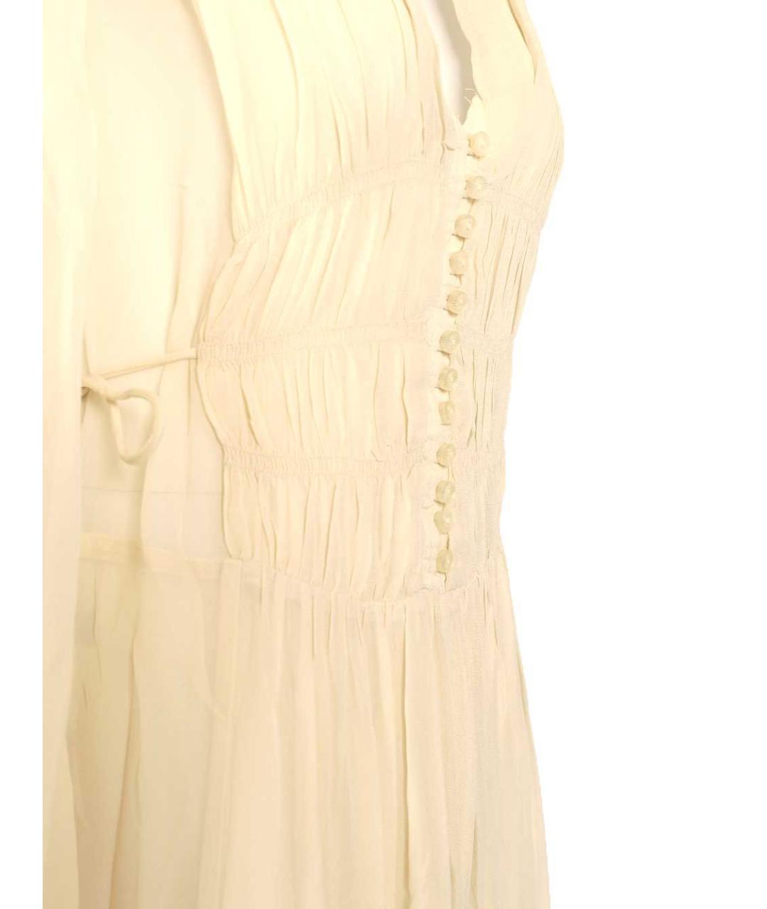 ISABEL MARANT ETOILE Бежевое вискозное повседневное платье, фото 5