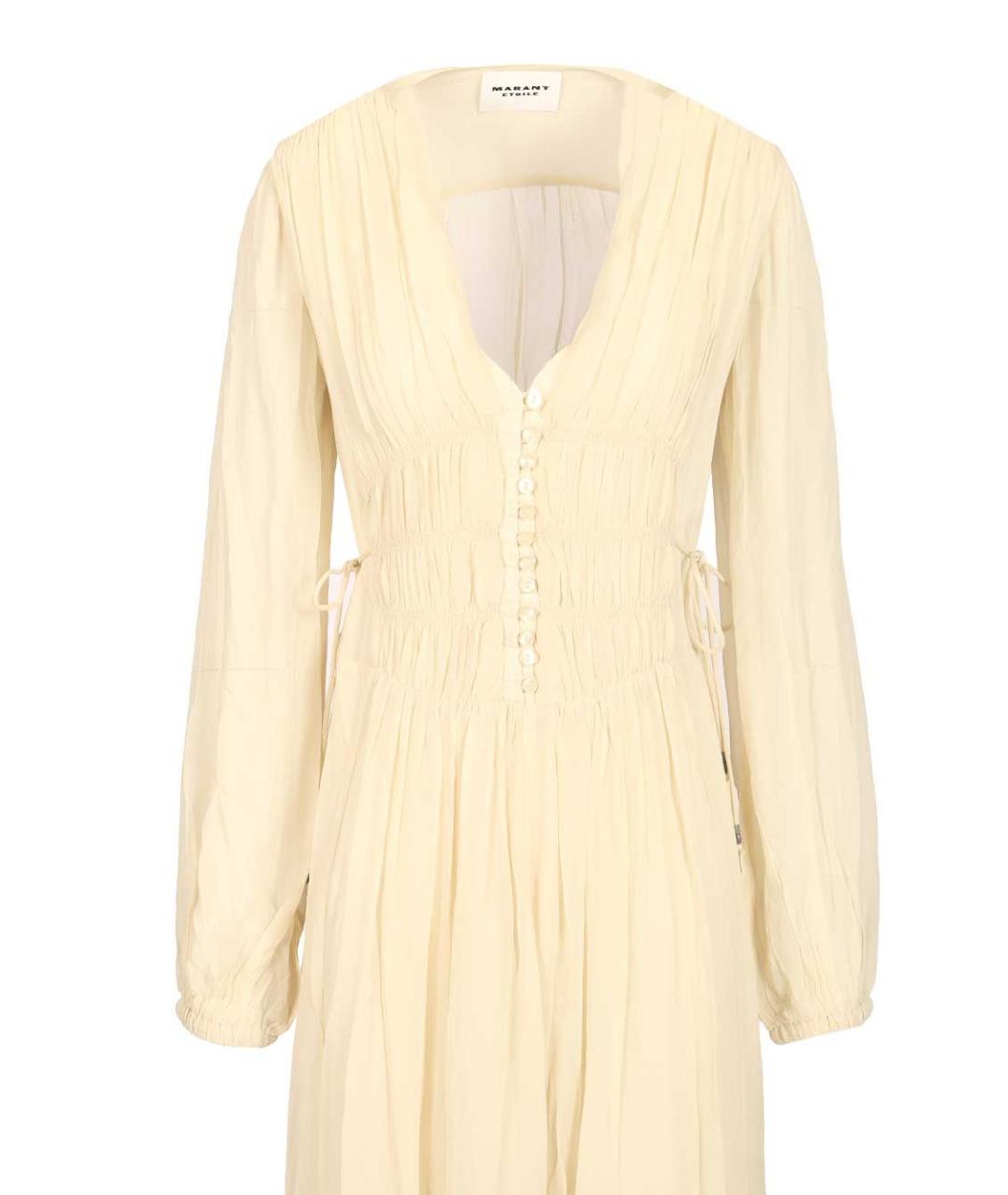 ISABEL MARANT ETOILE Бежевое вискозное повседневное платье, фото 4