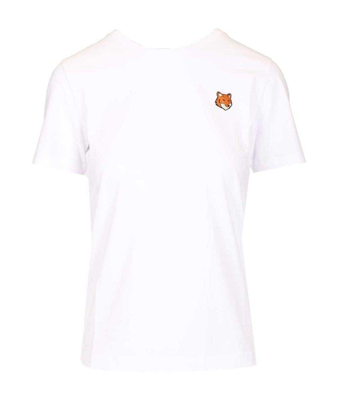 MAISON KITSUNE Белая хлопковая футболка, фото 1