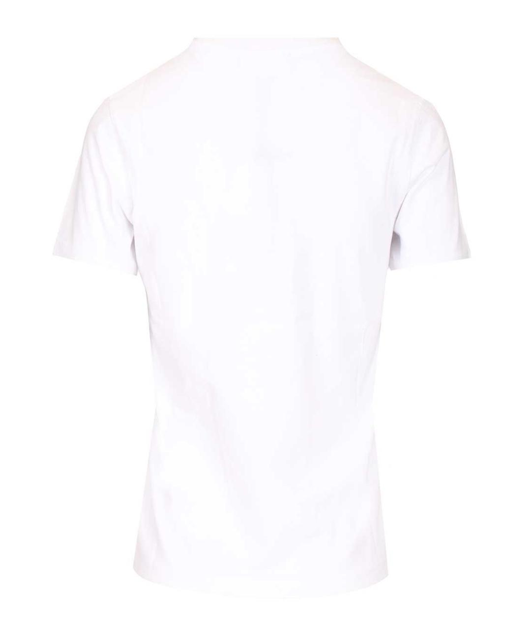 MAISON KITSUNE Белая хлопковая футболка, фото 2