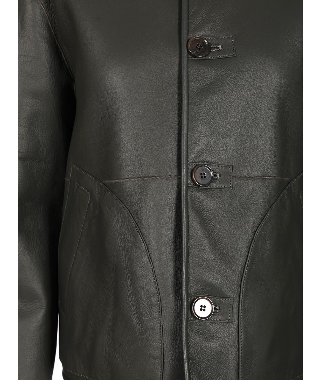 ARMA Зеленая кожаная куртка, фото 6