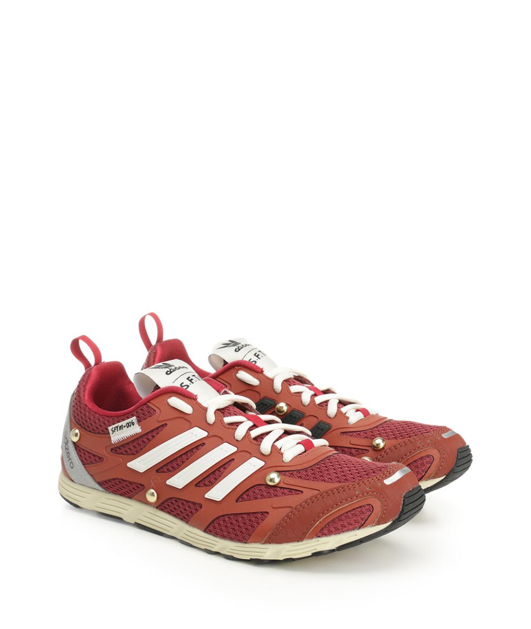 ADIDAS Красные текстильные низкие кроссовки / кеды, фото 2