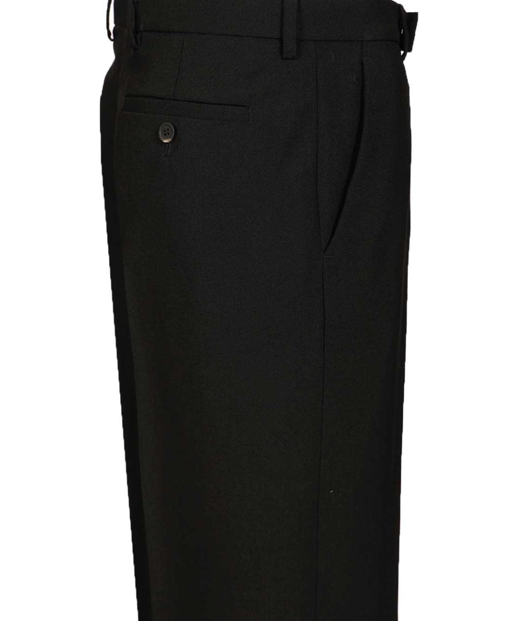 RICK OWENS Черные шерстяные прямые брюки, фото 5