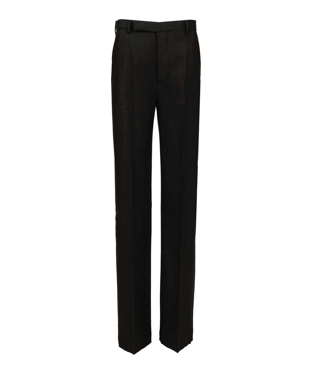 RICK OWENS Черные шерстяные прямые брюки, фото 1