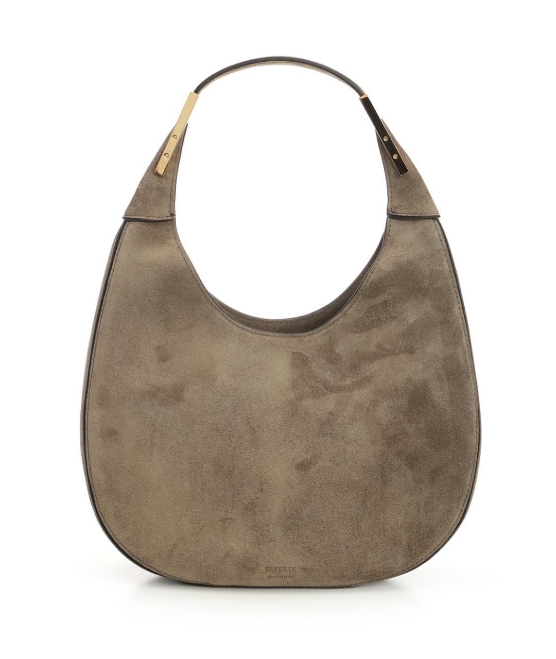 Savette Коричневая замшевая сумка через плечо, фото 3