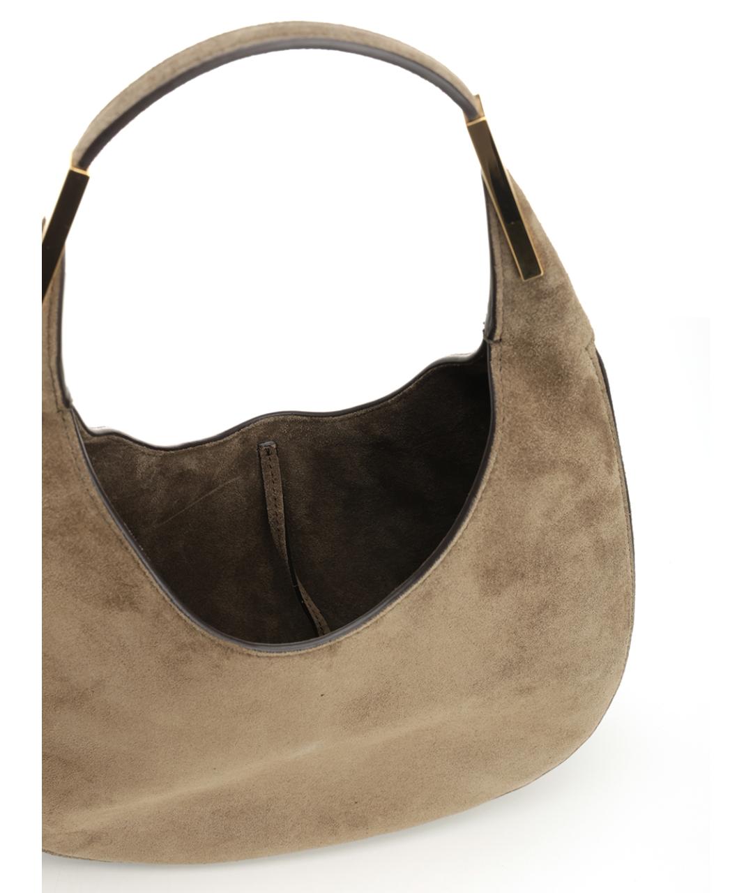 Savette Коричневая замшевая сумка через плечо, фото 4