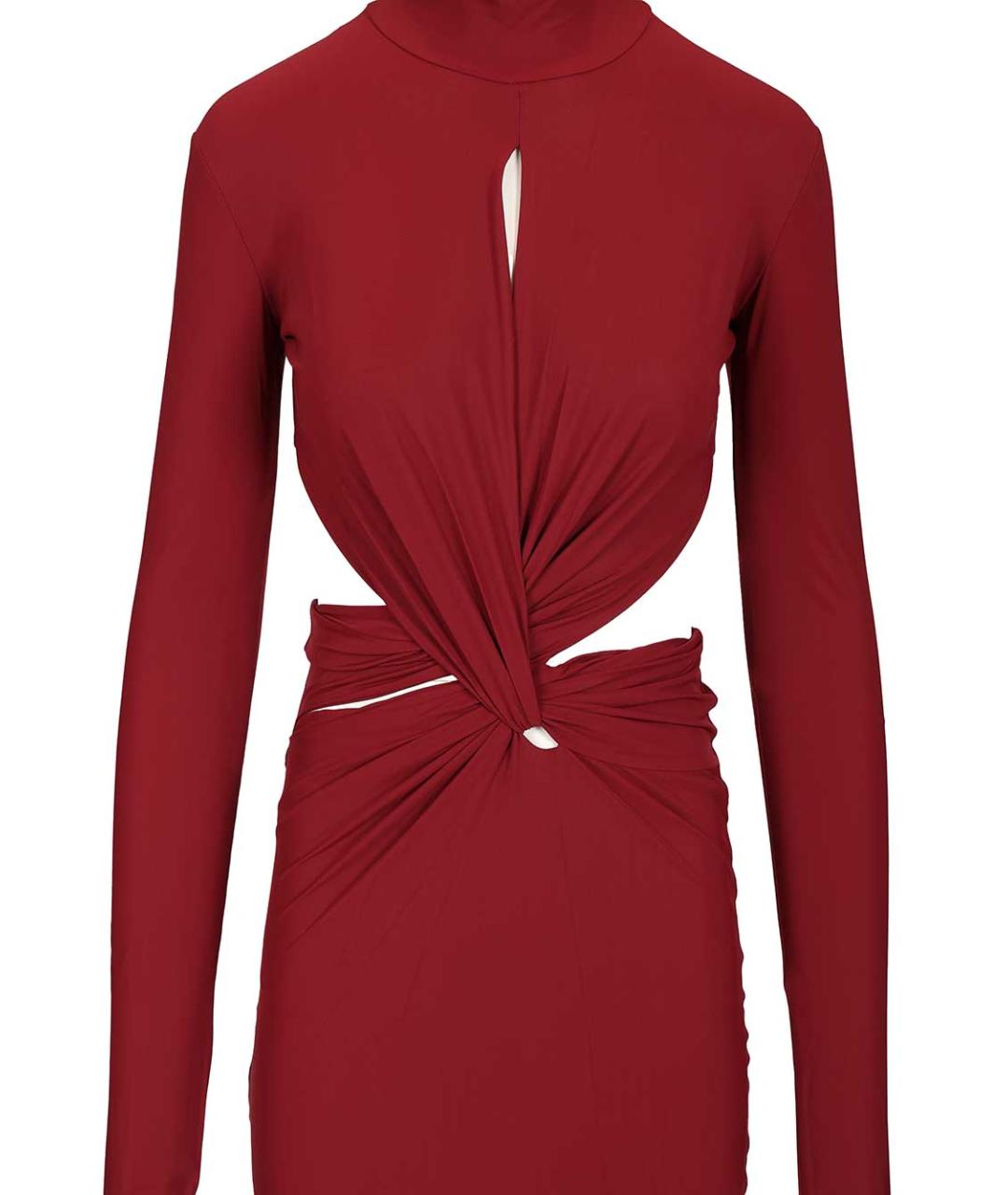AMAZUIN Бордовое полиамидовое вечернее платье, фото 4