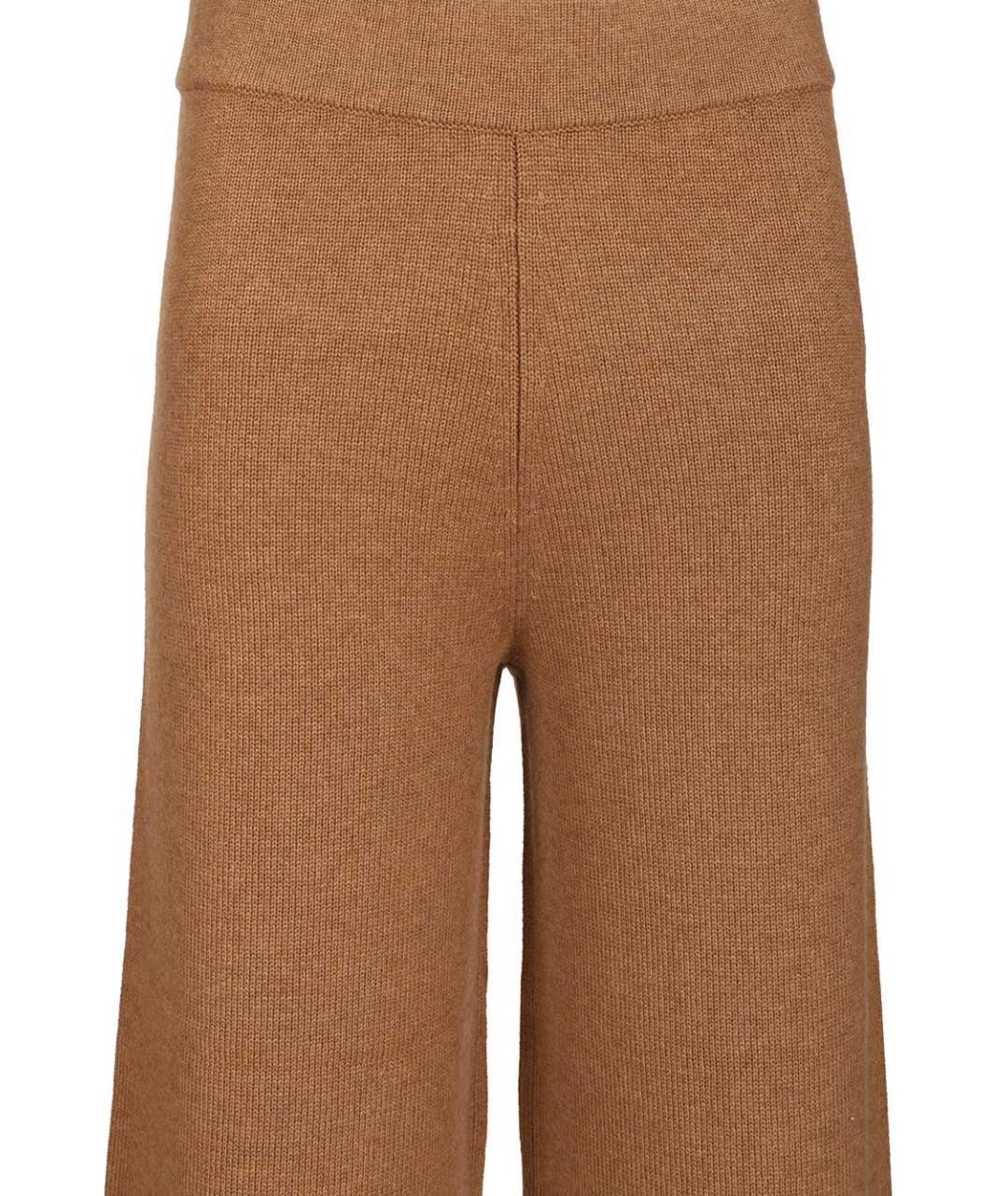 MAX MARA STUDIO Коричневые кашемировые прямые брюки, фото 4