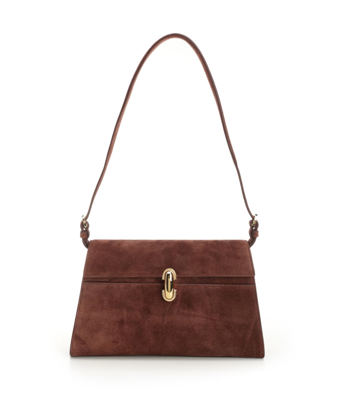 Savette Коричневая замшевая сумка через плечо, фото 1