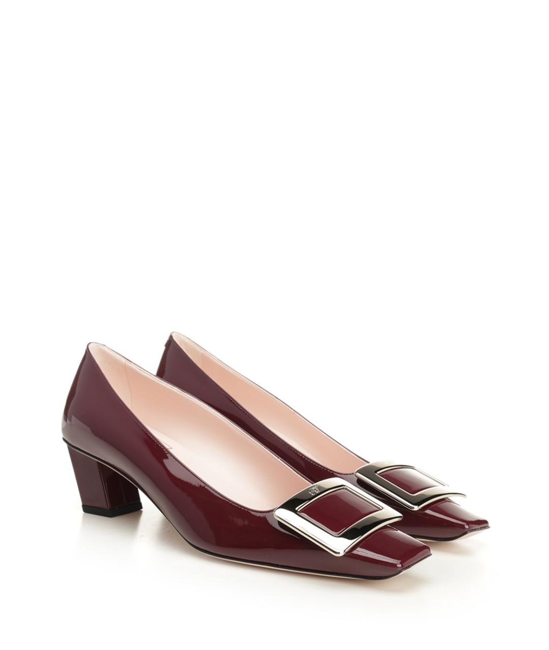 ROGER VIVIER Бордовые туфли из лакированной кожи, фото 2