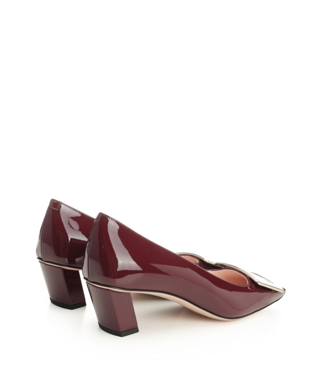ROGER VIVIER Бордовые туфли из лакированной кожи, фото 3