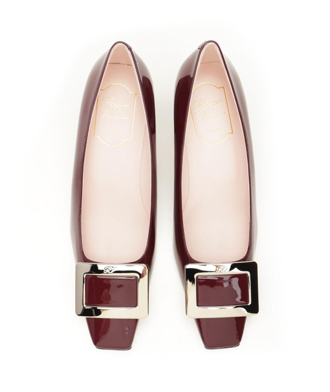 ROGER VIVIER Бордовые туфли из лакированной кожи, фото 5