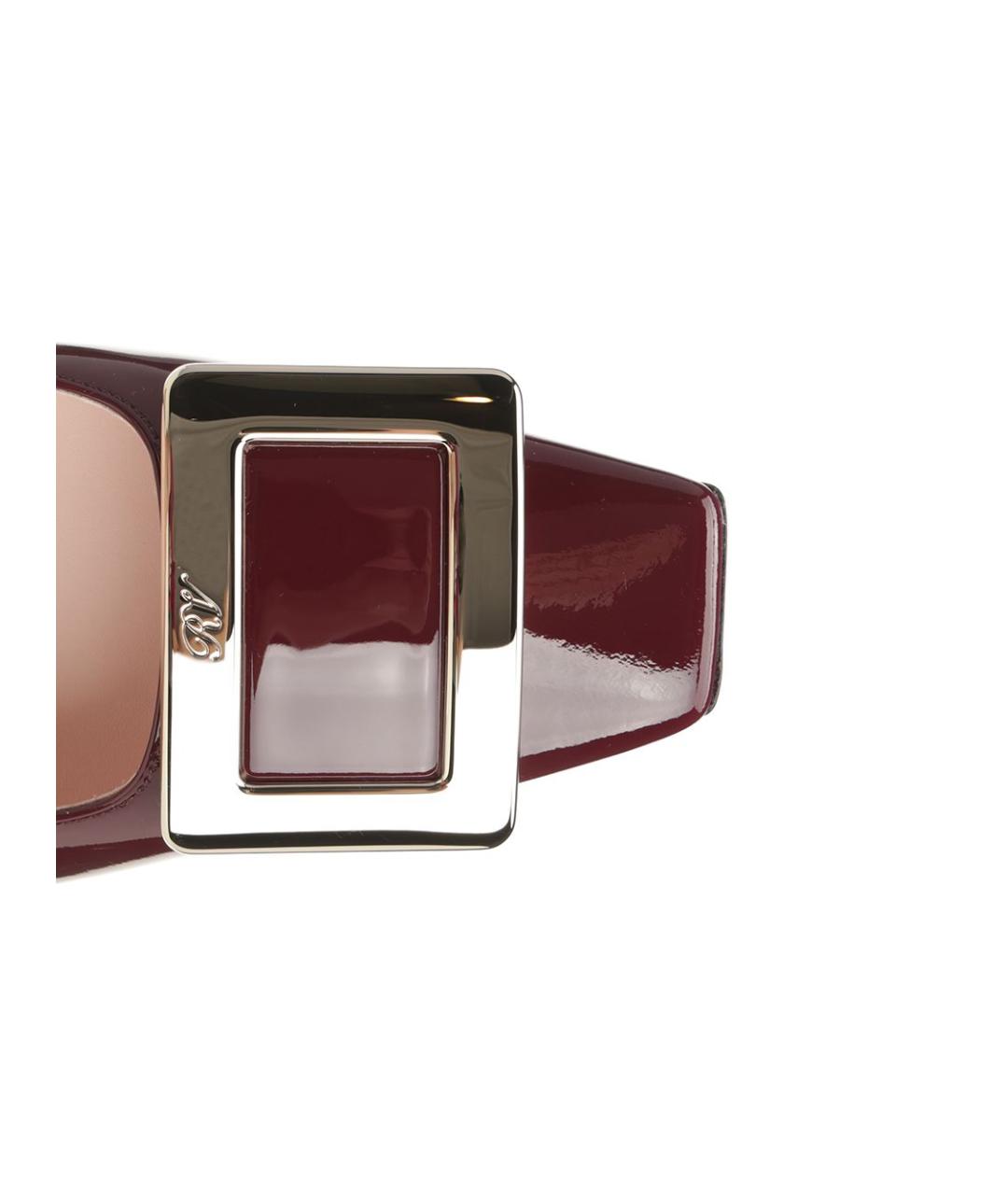 ROGER VIVIER Бордовые туфли из лакированной кожи, фото 4