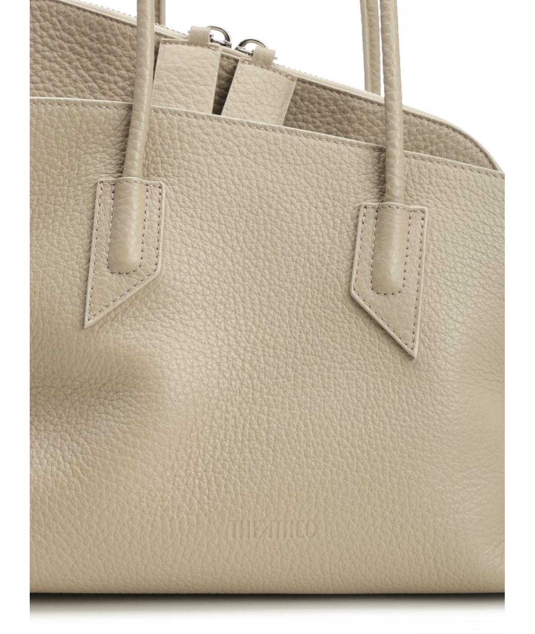THE ATTICO Бежевая кожаная сумка тоут, фото 5