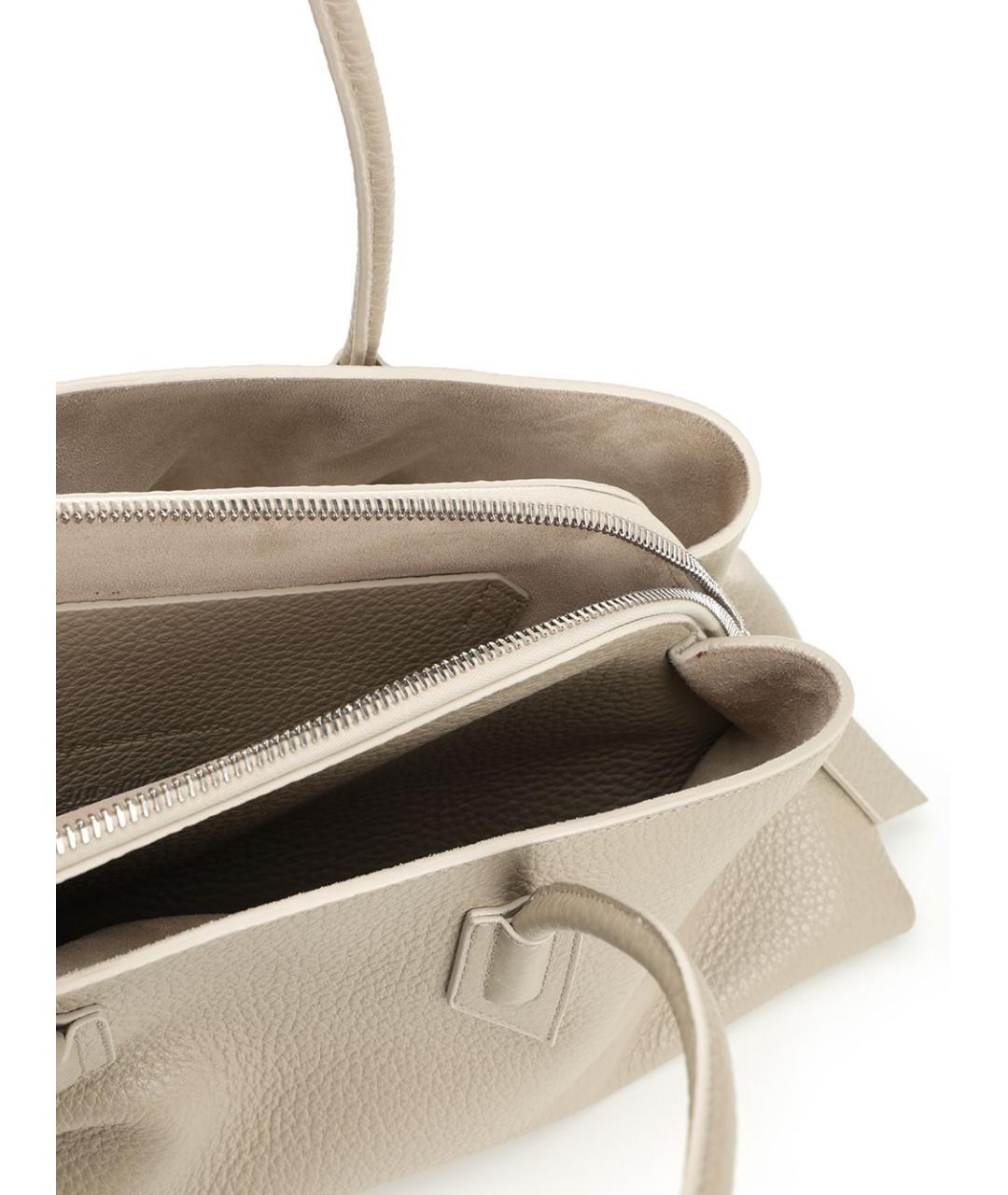 THE ATTICO Бежевая кожаная сумка тоут, фото 4