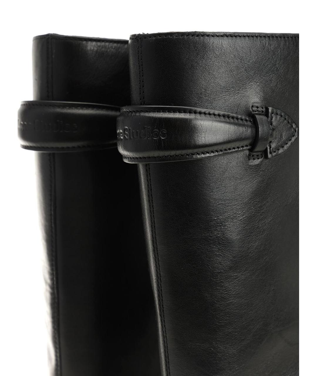 ACNE STUDIOS Черные кожаные сапоги, фото 6