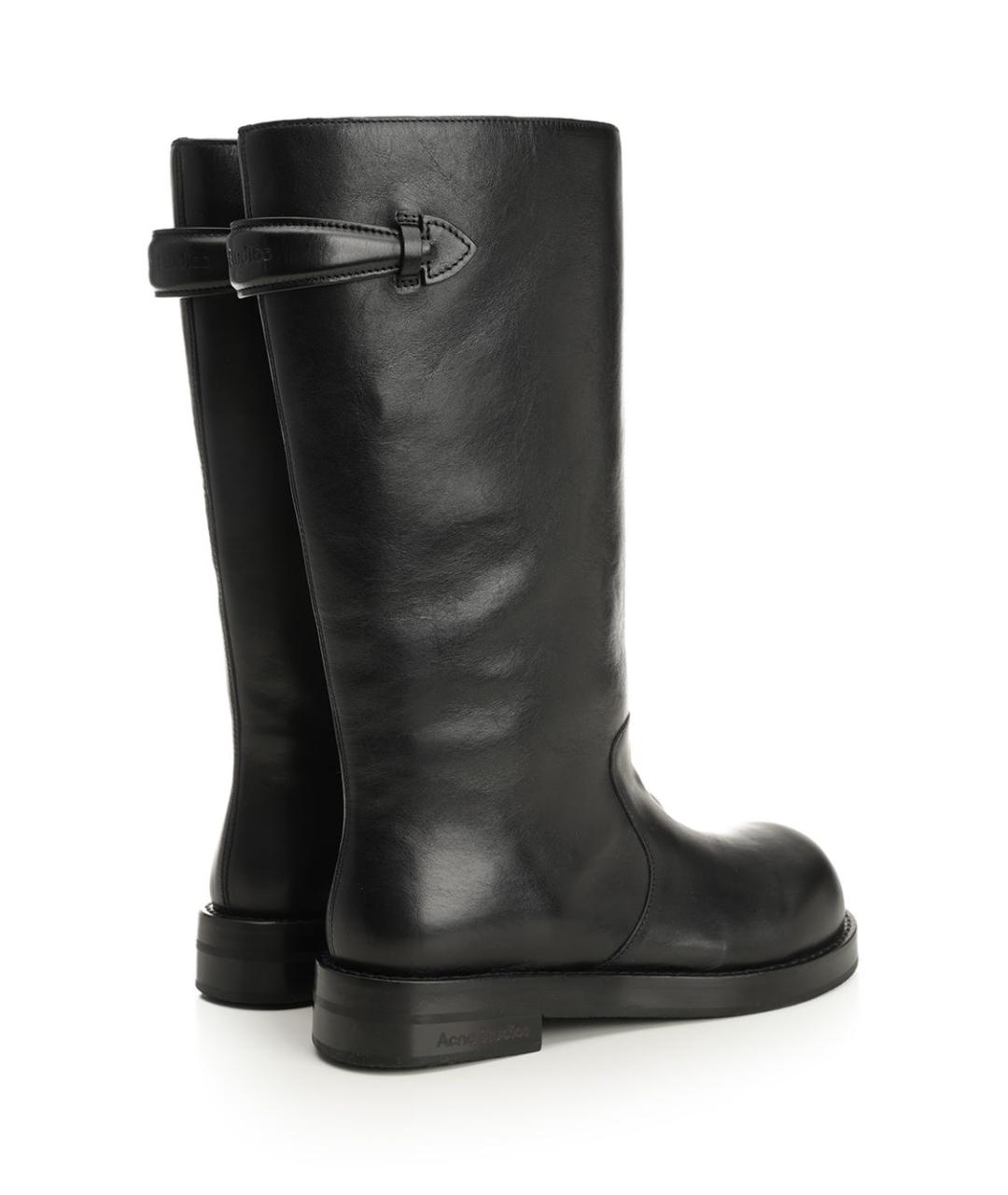 ACNE STUDIOS Черные кожаные сапоги, фото 3