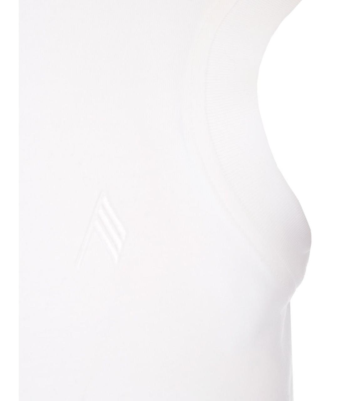 THE ATTICO Белая хлопковая майка, фото 3